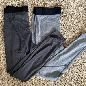 Nike Black and Gray Leggings